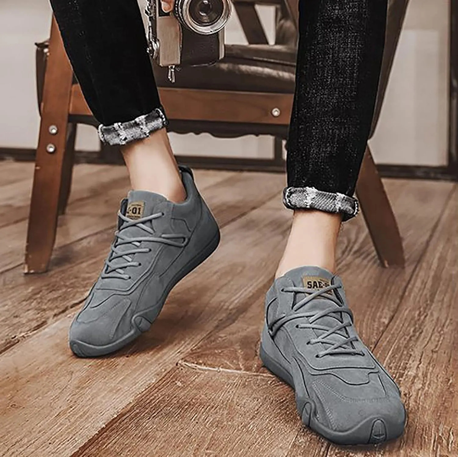 Sports Shoes for Men Popular Labor Work Shoes Wear High Top Board Shoes Casual Leisure Mens Slip on Casual Shoes Size 13 Men'