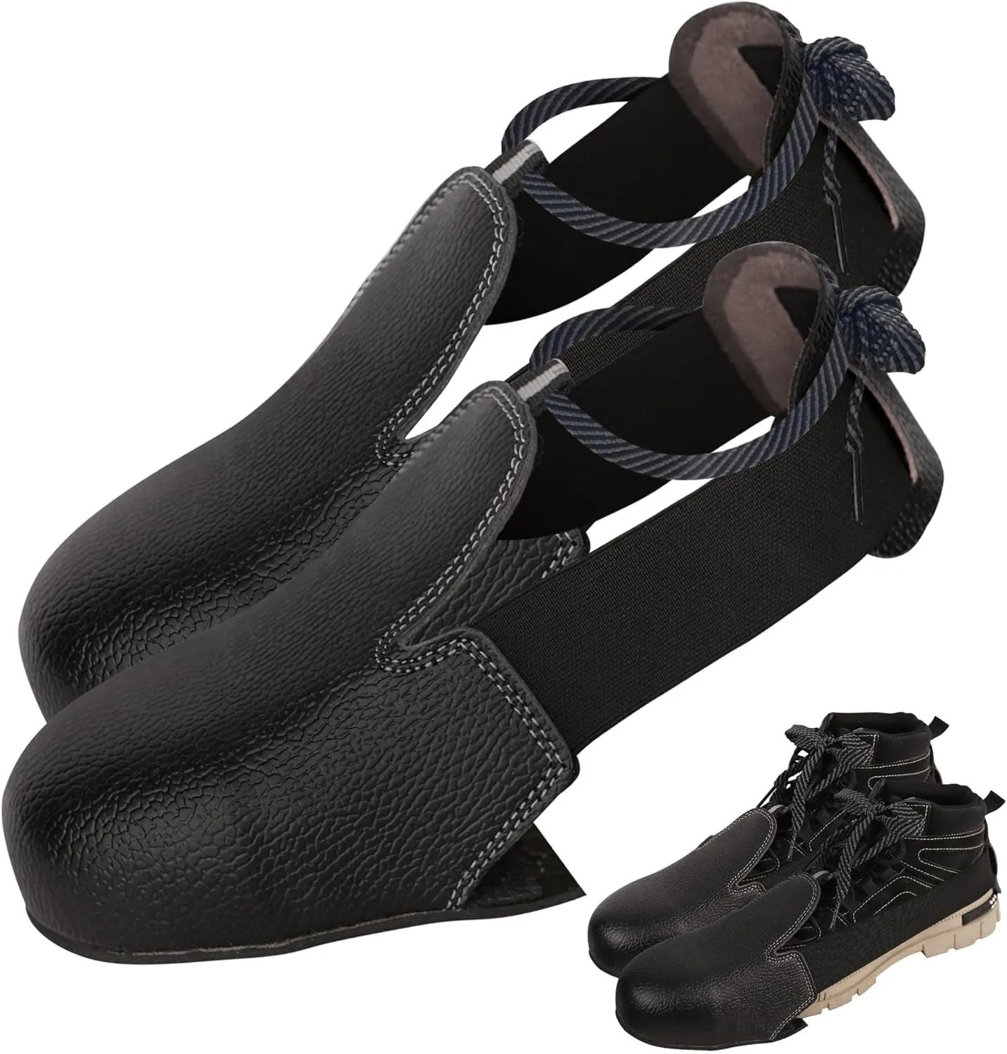 Steel Toe Covers for Shoes, Boot Steel Toe Cap Safety Inserts Shoe Covers with Adjustable Strap