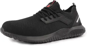 Steel Toe Work Shoes for Men and Women Comfortable Lightweight Work Safety Shoes Anti-Smashing & Anti-Puncture Indestructible Sneakers Slip Resistant Food Service Shoe