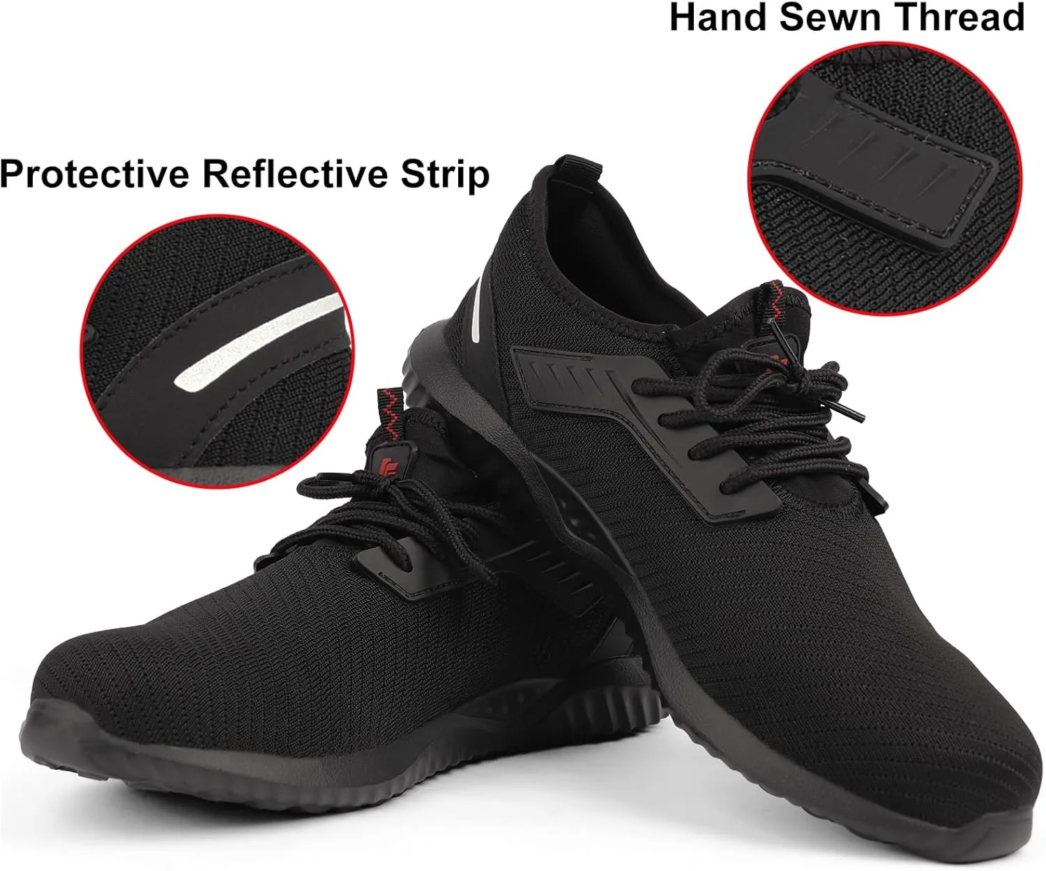 Steel Toe Work Shoes for Men and Women Comfortable Lightweight Work Safety Shoes Anti-Smashing & Anti-Puncture Indestructible Sneakers Slip Resistant Food Service Shoe