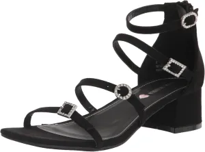 Steve Madden Girls Shoes Girls Tarly Heeled Sandal, Black, 13 Little Kid