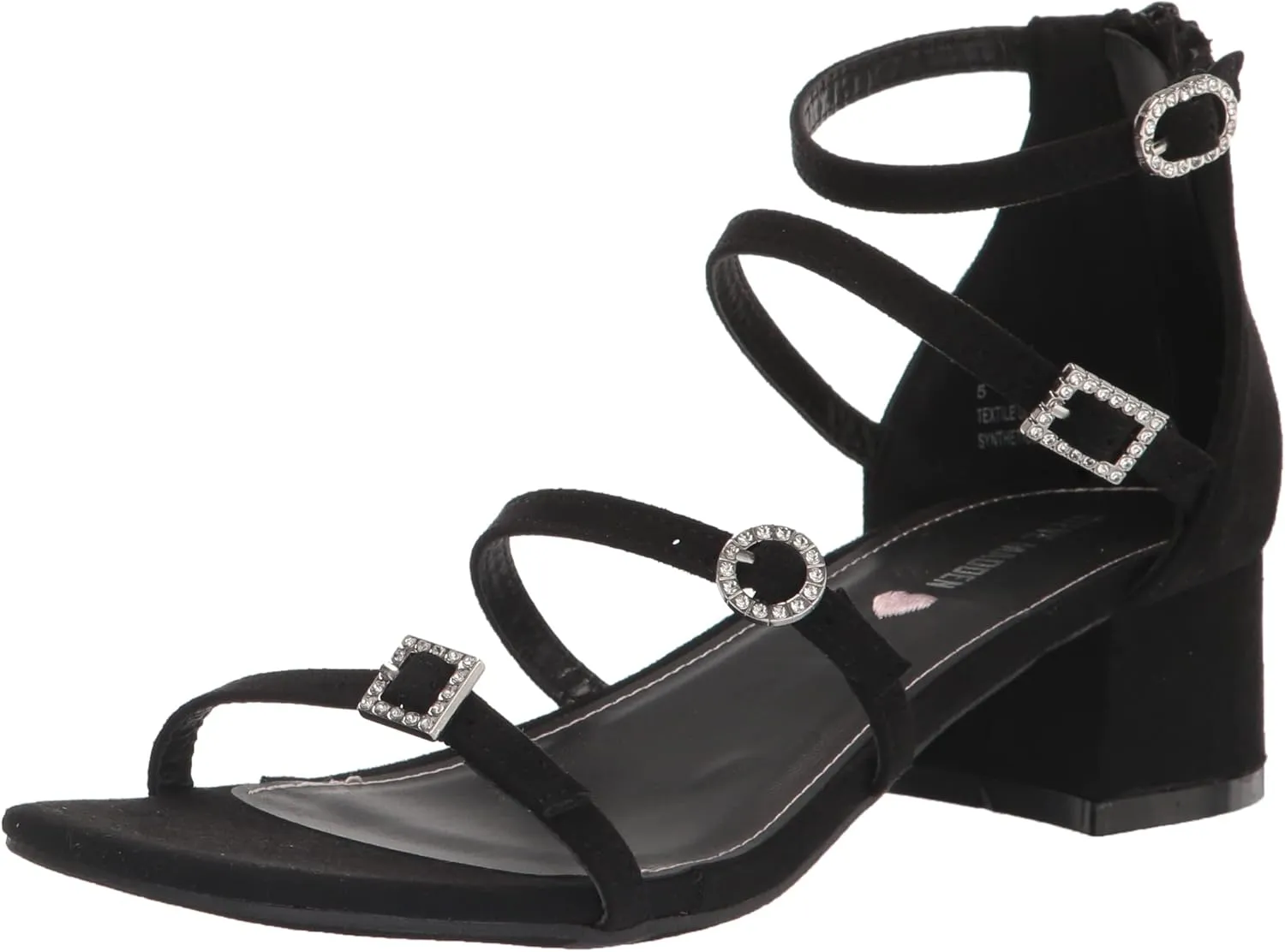 Steve Madden Girls Shoes Girls Tarly Heeled Sandal, Black, 13 Little Kid
