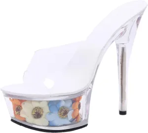 Stool 15CM/5.91IN Women Fashion Sexy Catwalk Large Size high Block Heel Sandal Court Shoes Ladies High Heels Sexy Pole Dancer Stripper Heel Stiletto Party Sandals