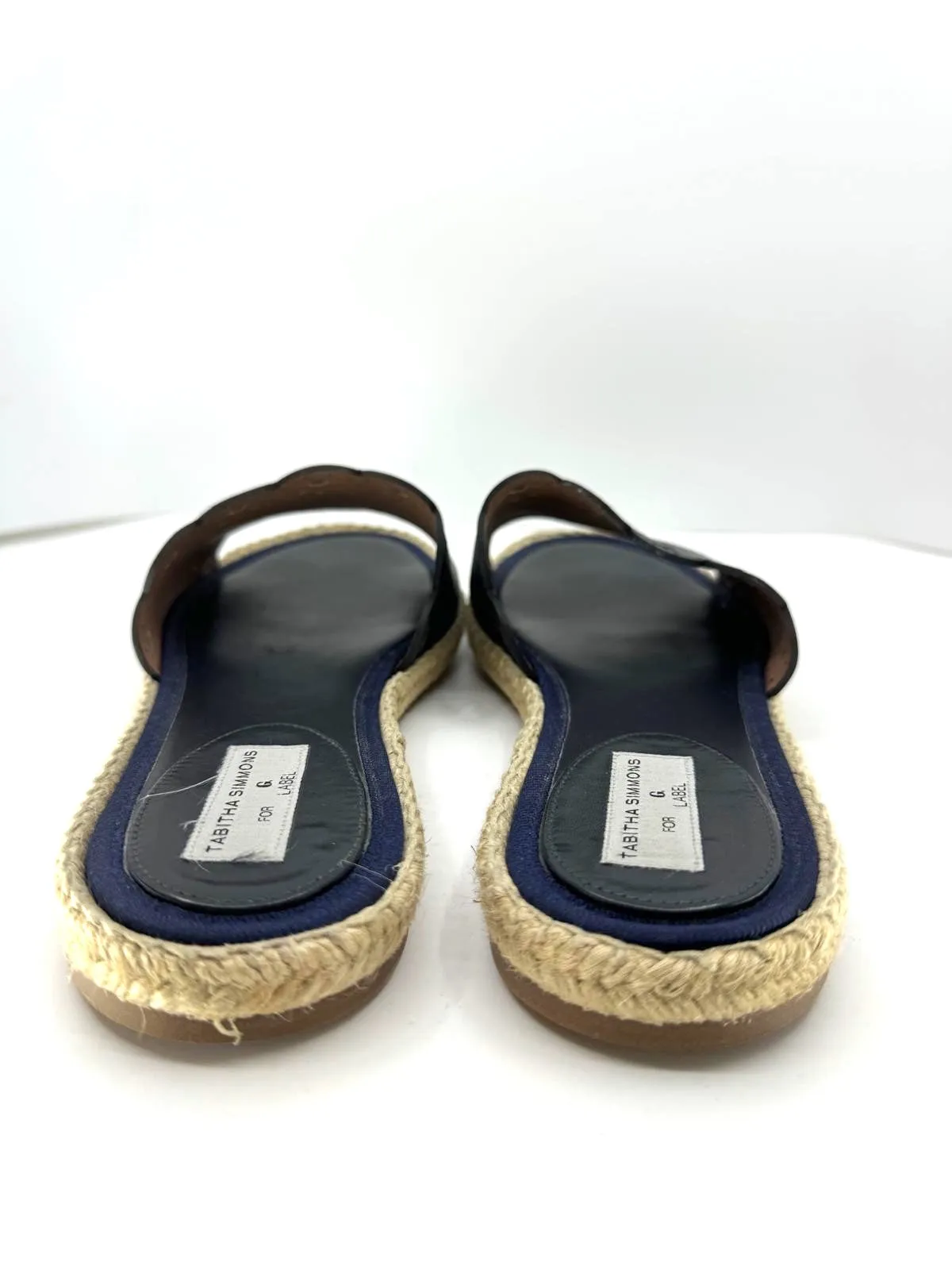 TABITHA SIMMONS G. LABEL LASER CUT LEATHER BOBBIN SLIDES