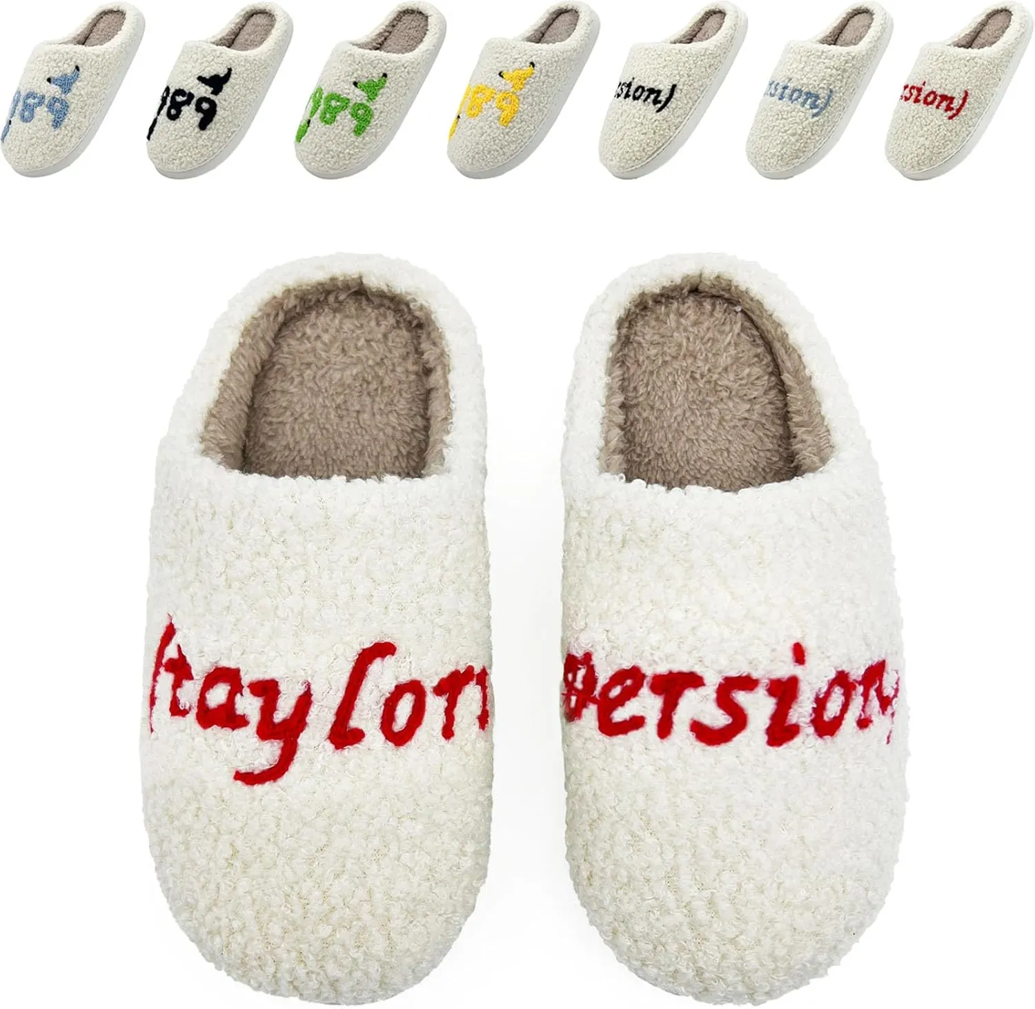 Taylors Slippers For Women Men, Comfy Ladies Bedroom Slipper, Birthday Gifts for Women, Cute House Shoe, Warm Fuzzy Indoor Memory Foam Slip on Shoes