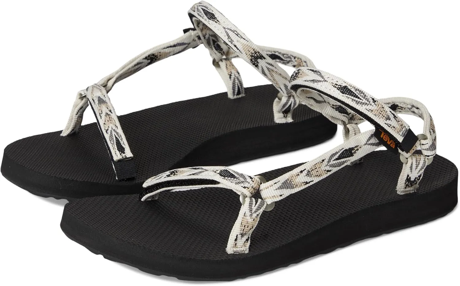 Teva Women's Original Universal Slim Sport Sandal, Archive Wings White/Black, 9