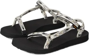Teva Women's Original Universal Slim Sport Sandal, Archive Wings White/Black, 9