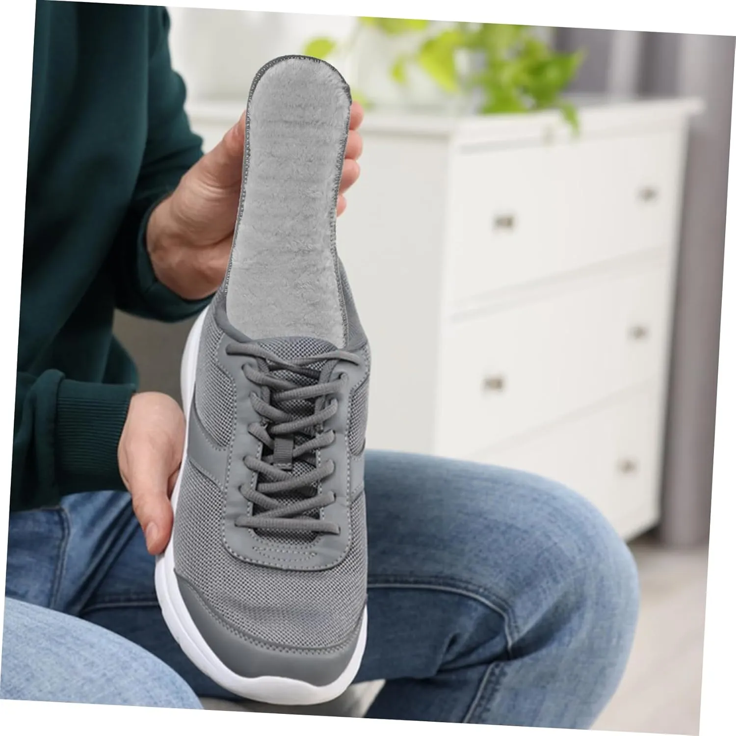 Thickened Insoles Winter Insoles Layer Furry Shoe Inserts for Boots Work Boots