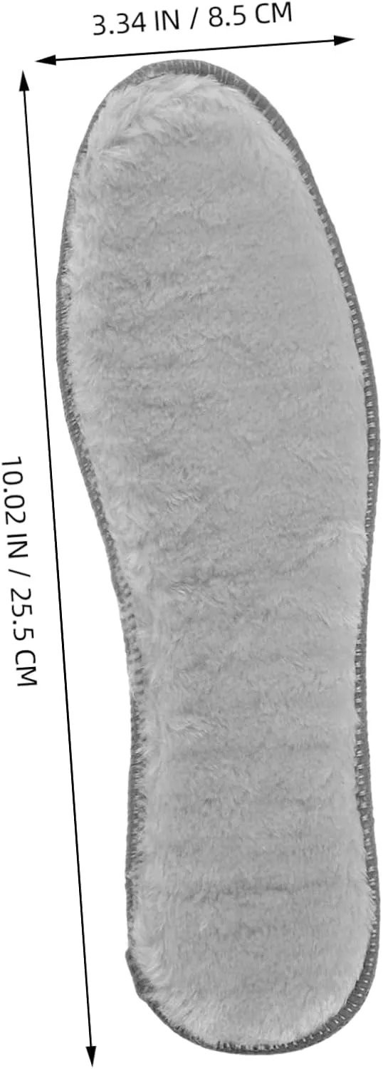 Thickened Insoles Winter Insoles Layer Furry Shoe Inserts for Boots Work Boots