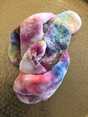 Tie Dye Fluffy Slippers