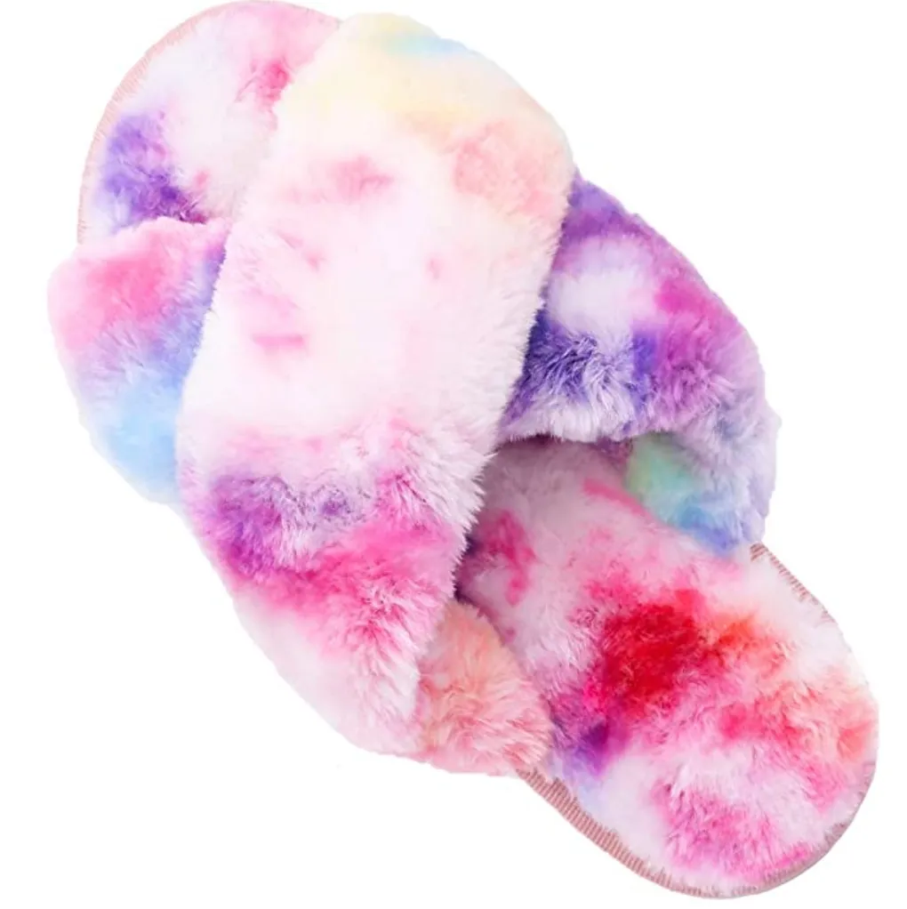 Tie Dye Fluffy Slippers