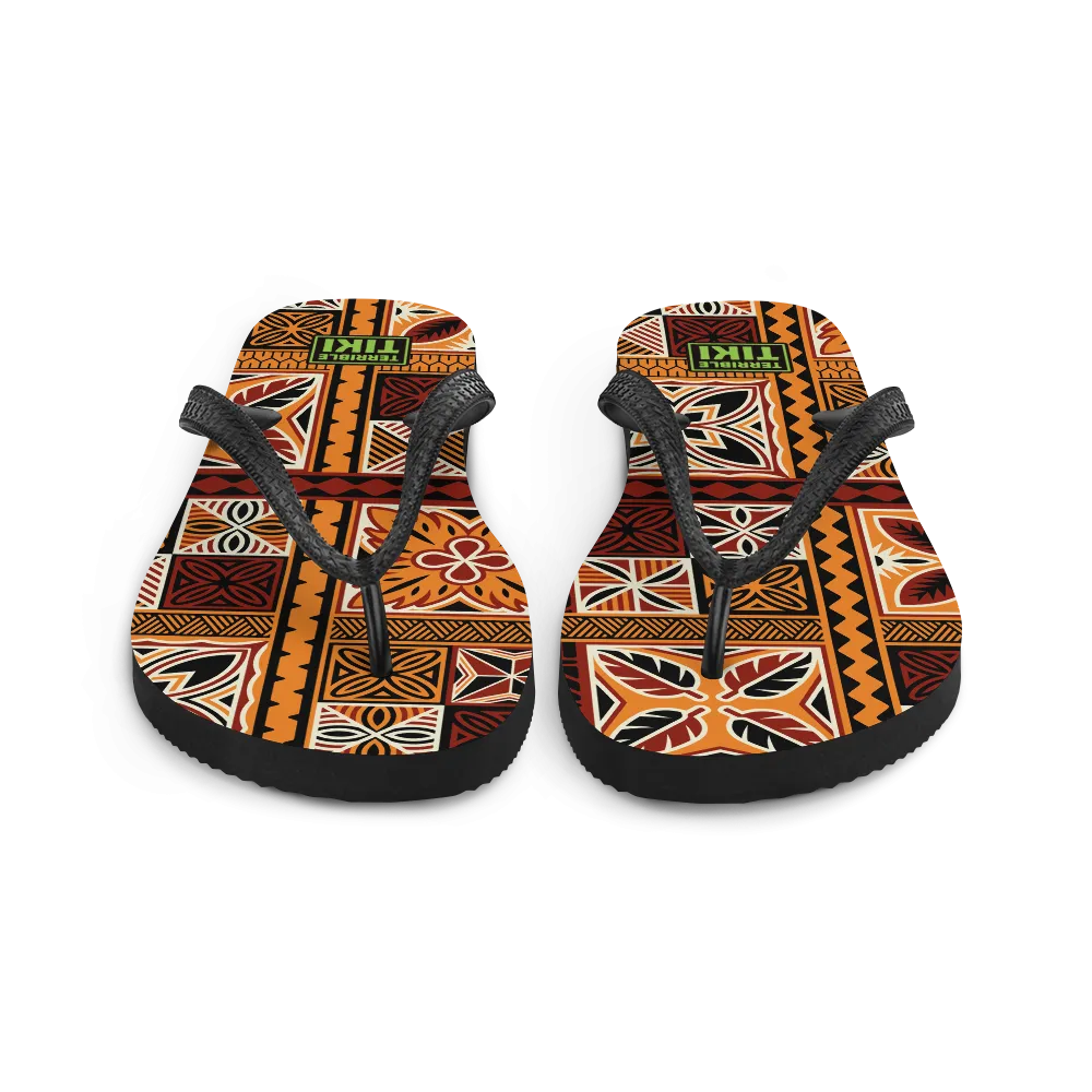 Tiki Squares Flip-Flops