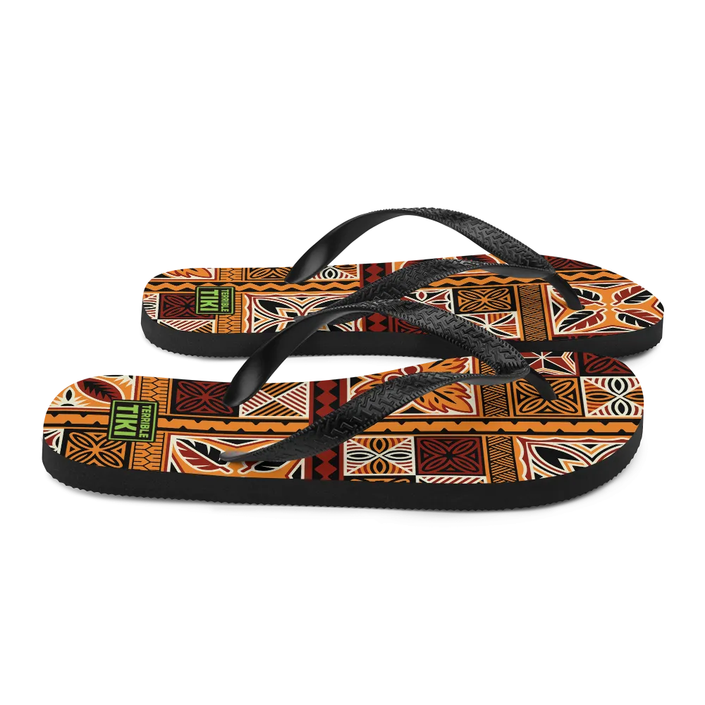 Tiki Squares Flip-Flops