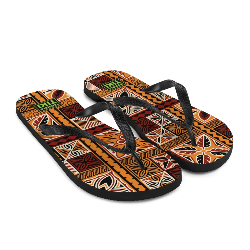 Tiki Squares Flip-Flops