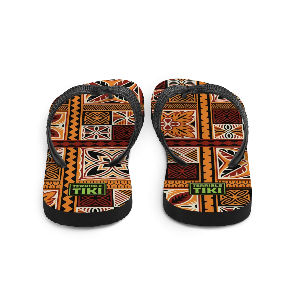 Tiki Squares Flip-Flops