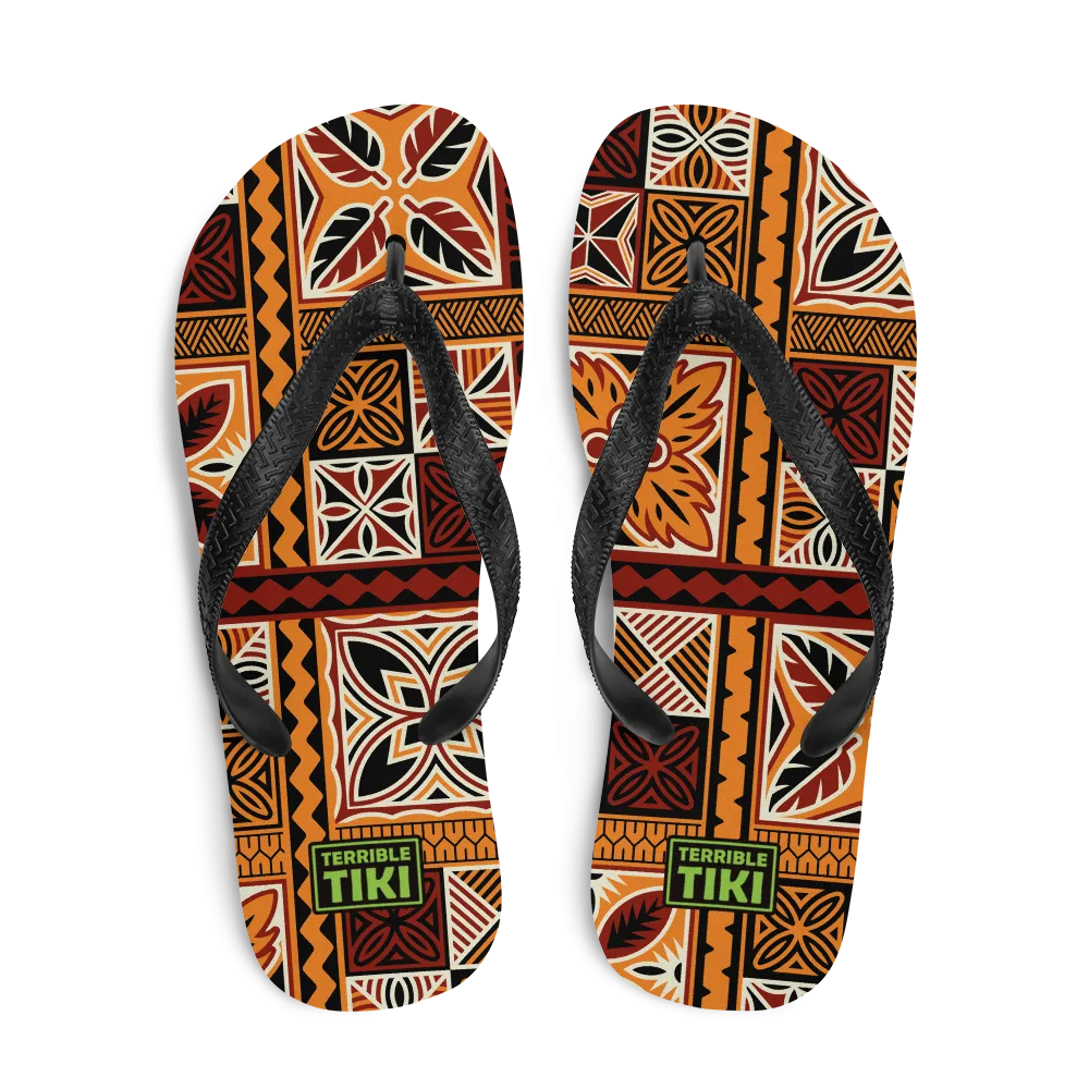 Tiki Squares Flip-Flops