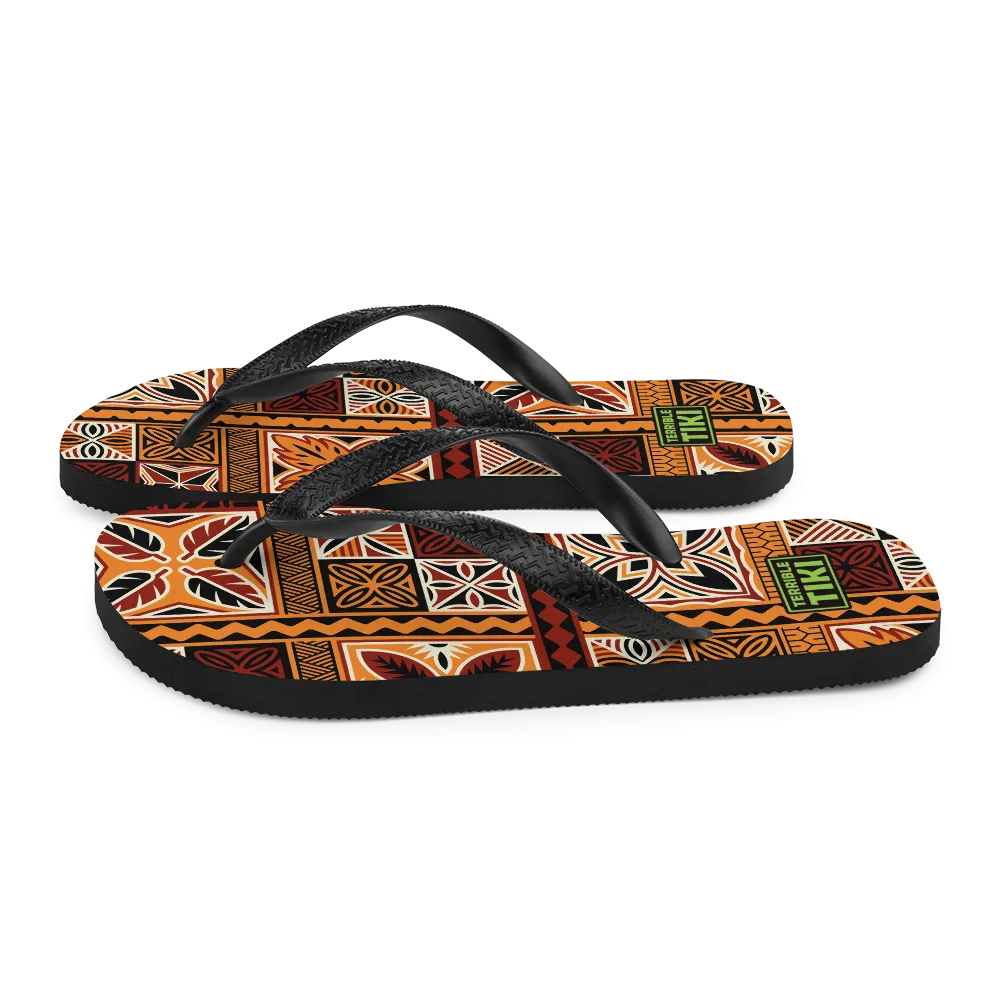 Tiki Squares Flip-Flops