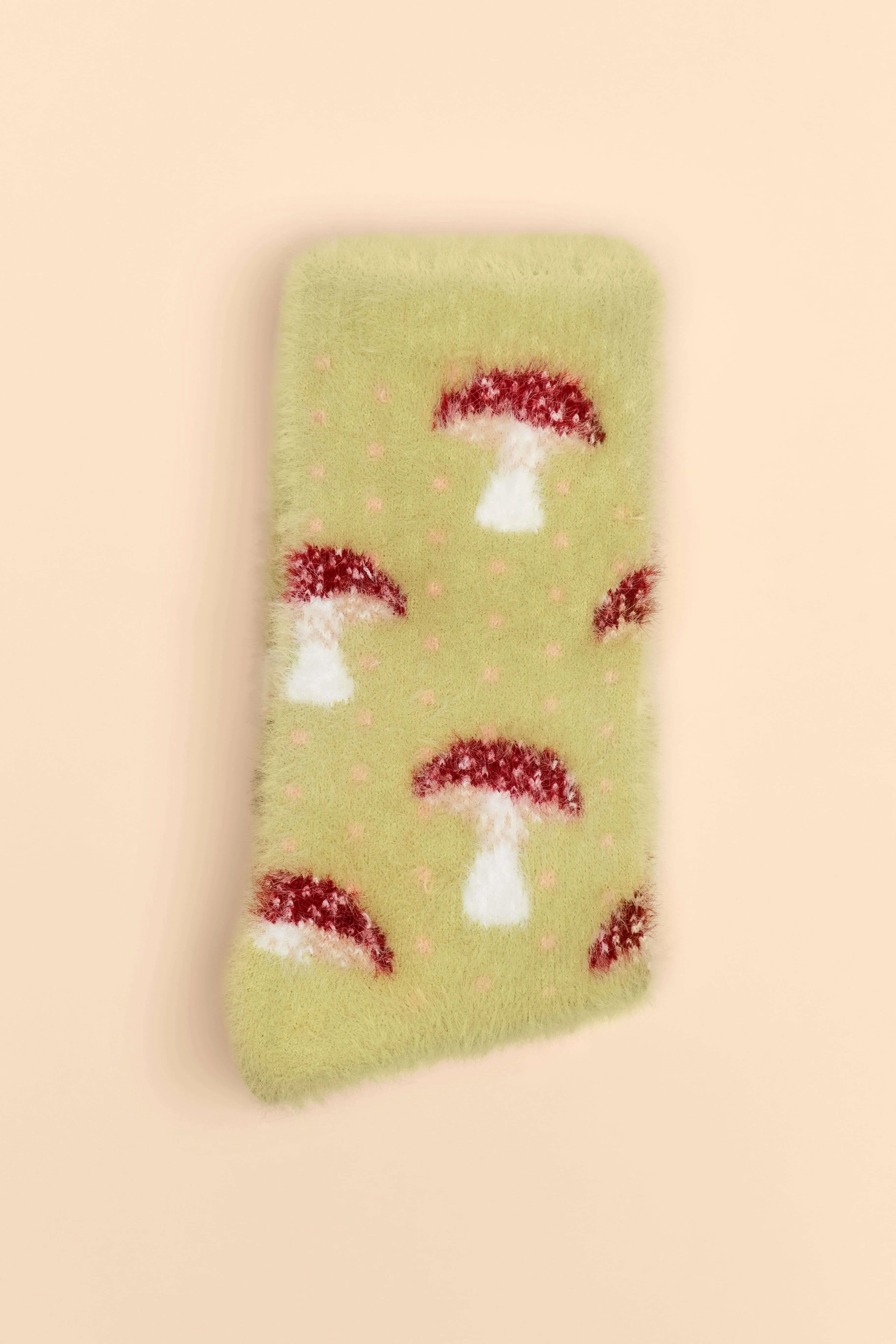 Tiny Toadstools Fuzzy Slipper Socks