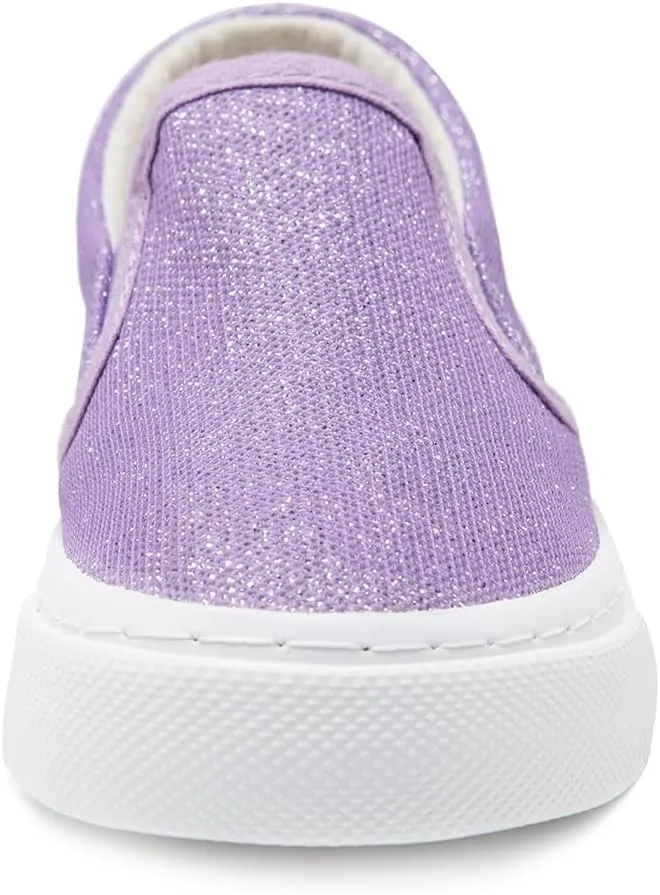Toandon Toddler Girls Kids Sparkle Slip On Sneakers Loafers Age 2-10