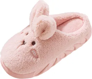 Toddler House Slippers Cute Rabbit Ears Warm Memory Foam Casual Shoes Indoor and Outdoor Non-Slip Cozy Slippers