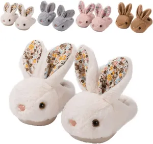 Toddler Rabbit Winter Slippers - Soft Plush Indoor Bunny Slippers for Girls & Boys