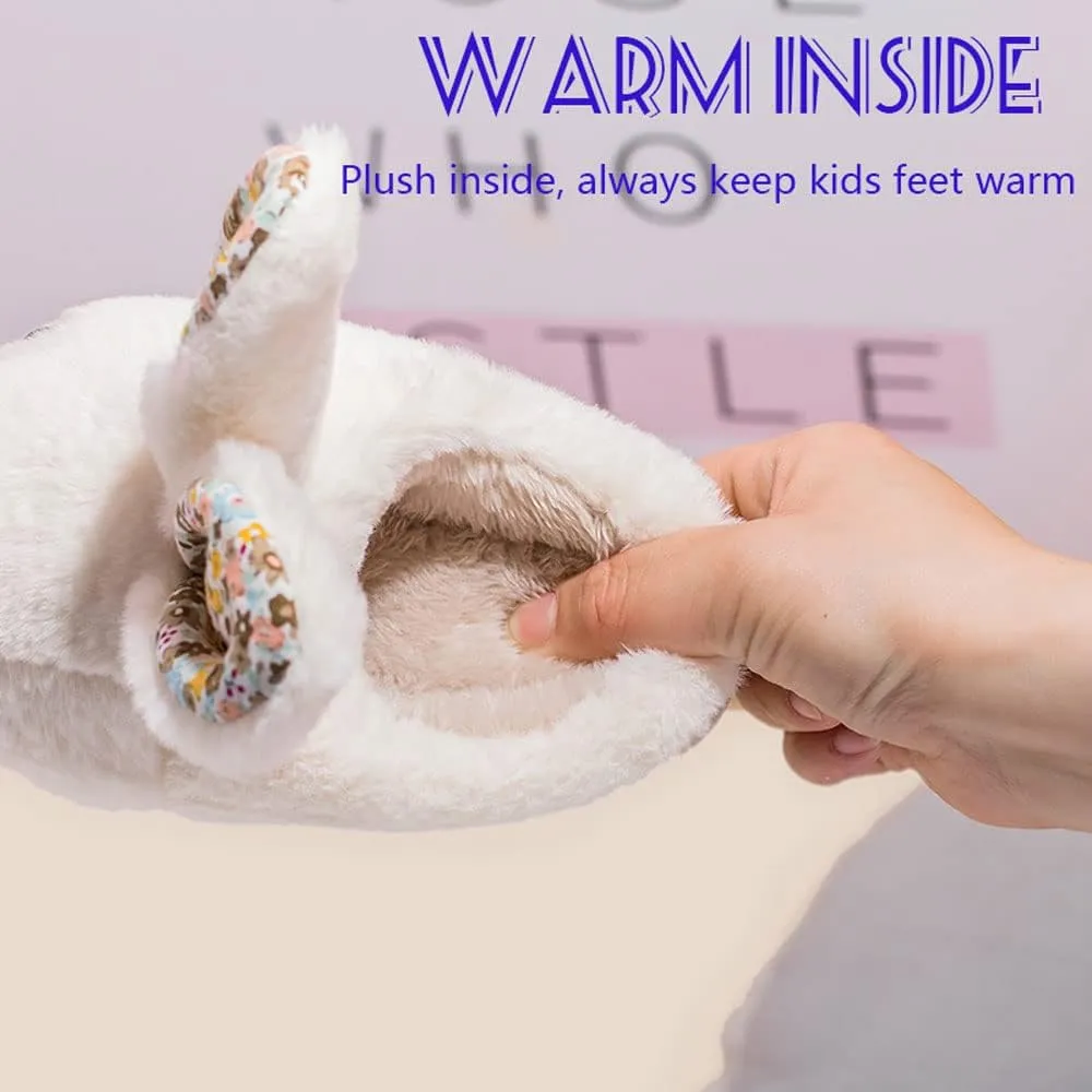 Toddler Rabbit Winter Slippers - Soft Plush Indoor Bunny Slippers for Girls & Boys