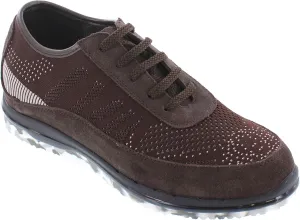 TOTO Men's Invisible Height Increasing Elevator Trainer Shoes - Black Suede/Mesh Lace-up Lightweight Trainers Sneakers - 2.4 Inches Taller - D22035 - Size 8 D(M) US