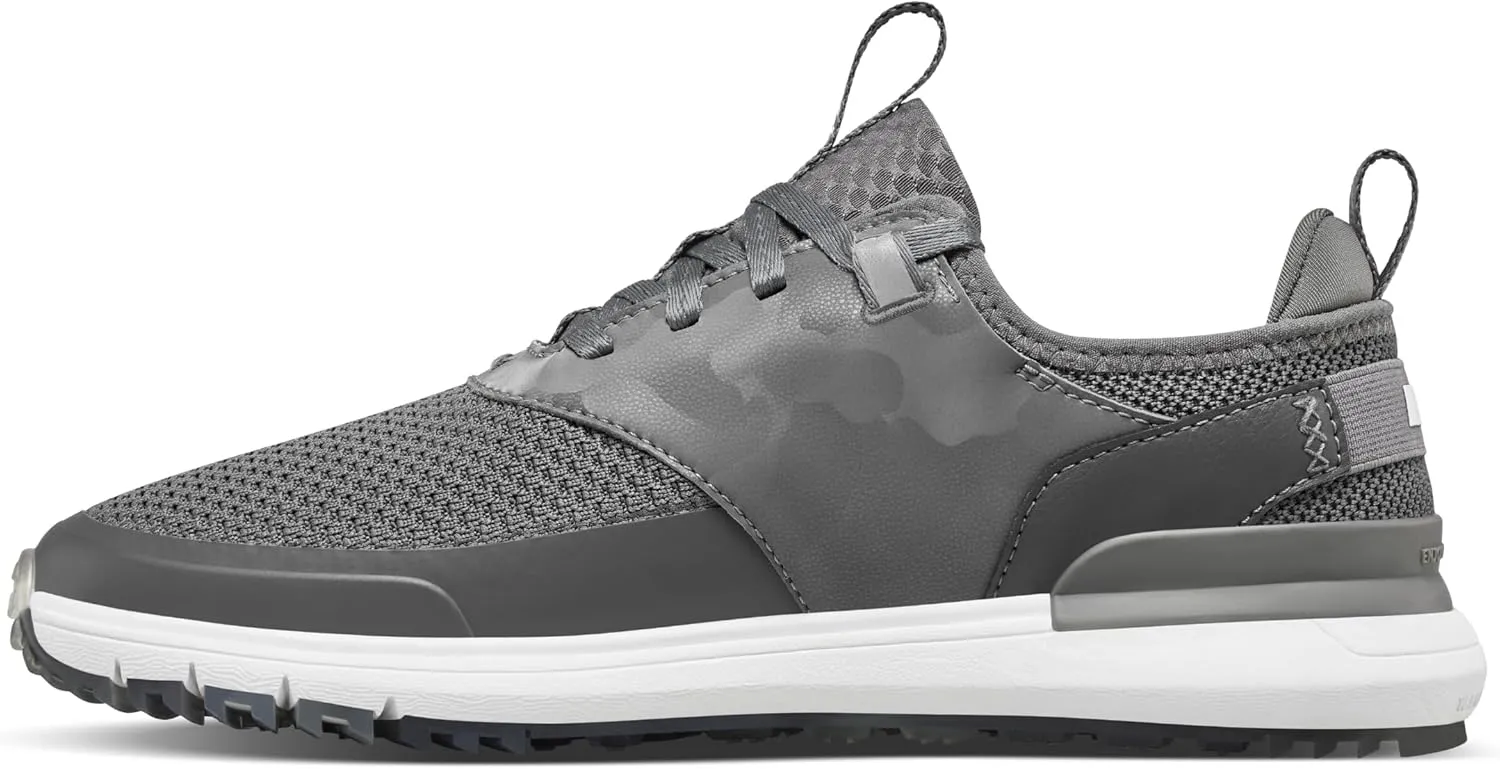 True LUX Hybrid, Men's Golf Shoes, Waterproof Knit Upper, 100% Nappa Leather Saddle