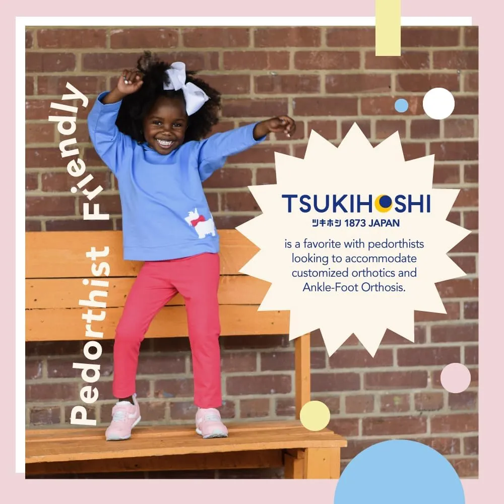 TSUKIHOSHI RACER Kids Shoes - Strap-Closure Machine-Washable Kids and Toddler Shoes with Wide Toe Box & Slip-Resistant, Non-Marking Outsoles, Ages 1-8