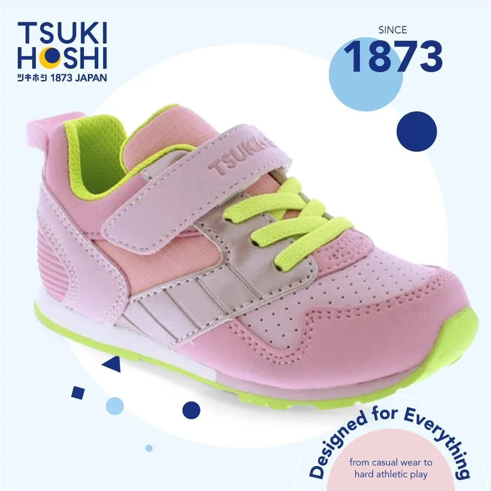 TSUKIHOSHI RACER Kids Shoes - Strap-Closure Machine-Washable Kids and Toddler Shoes with Wide Toe Box & Slip-Resistant, Non-Marking Outsoles, Ages 1-8