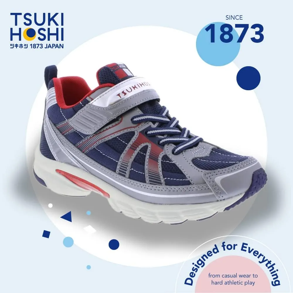 TSUKIHOSHI Storm Kids Shoes - Strap-Closure Machine-Washable Kids Sneakers with Wide Toe Box and Slip-Resistant, Non-Marking Outsoles