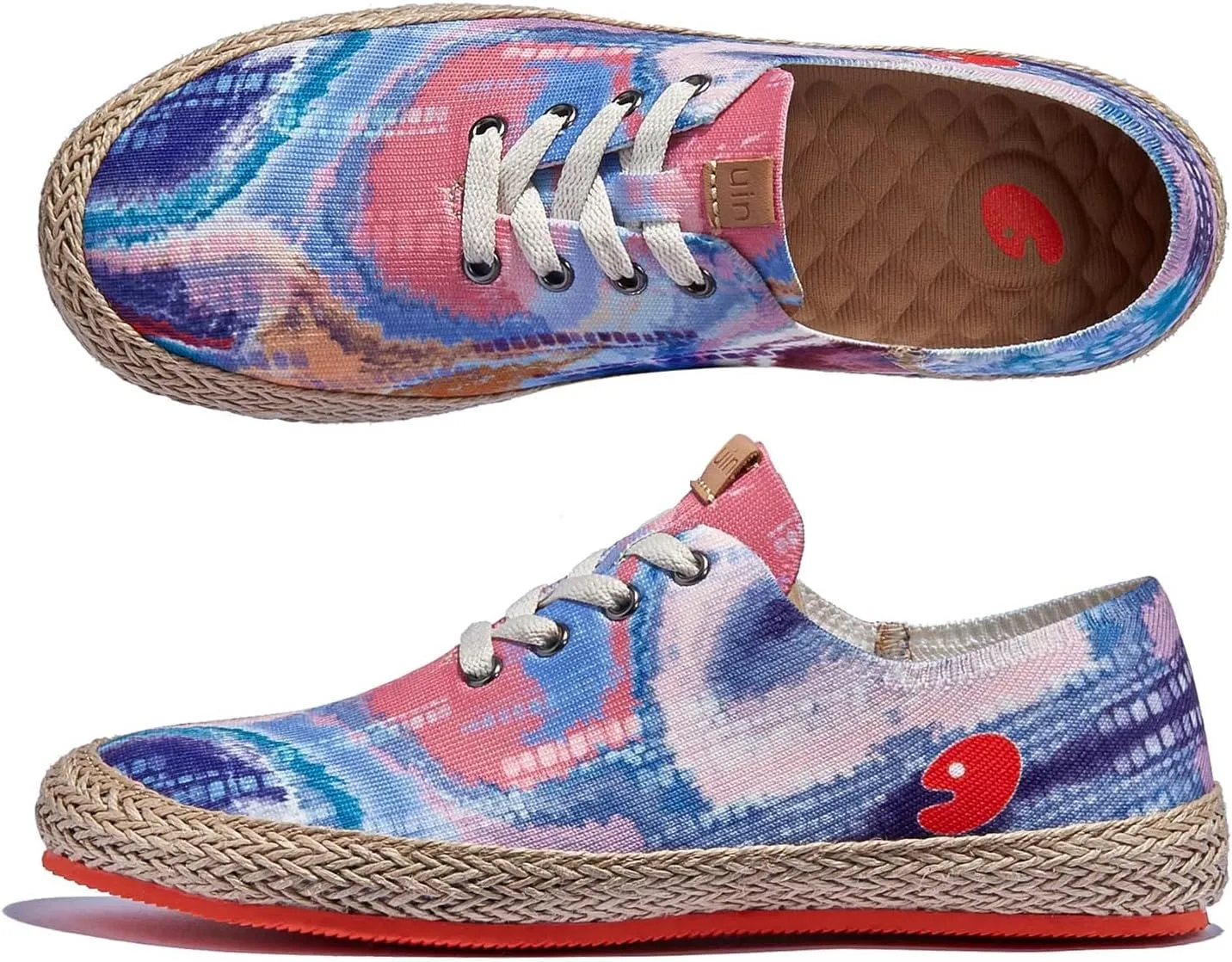 UIN Women's Art Painted Walking Casual Travel Shoes Lightweight Comfort Fashion Sneaker Formentera Series