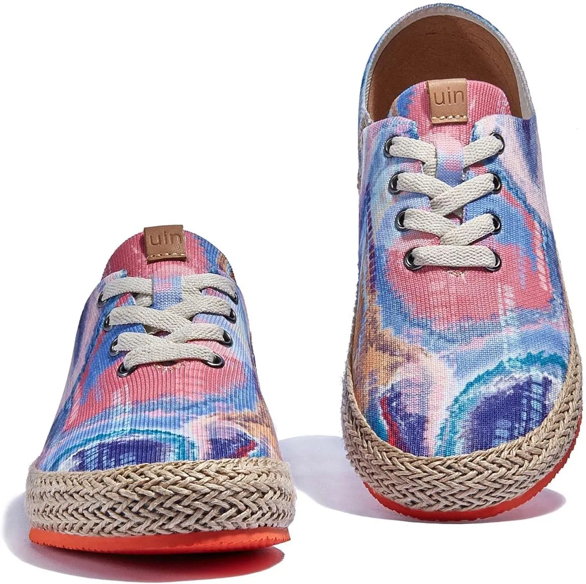 UIN Women's Art Painted Walking Casual Travel Shoes Lightweight Comfort Fashion Sneaker Formentera Series