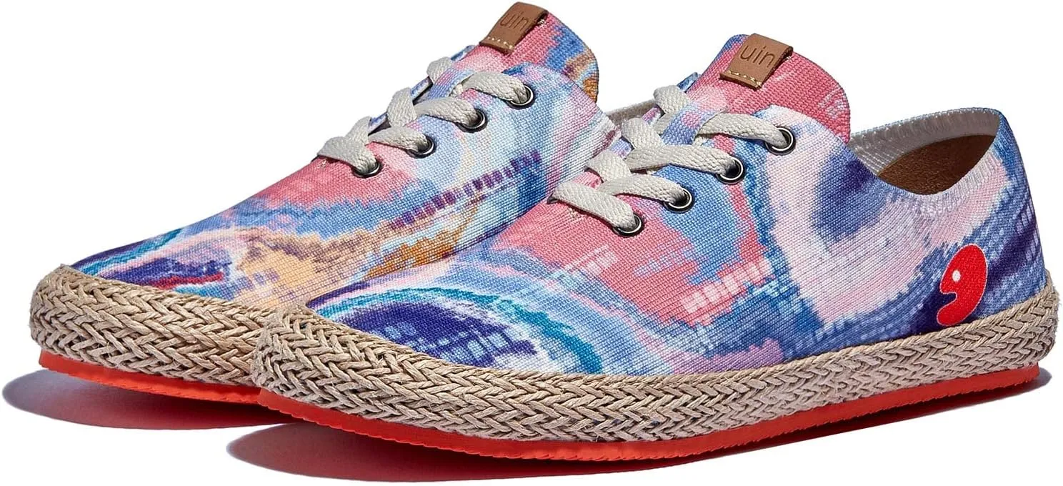 UIN Women's Art Painted Walking Casual Travel Shoes Lightweight Comfort Fashion Sneaker Formentera Series