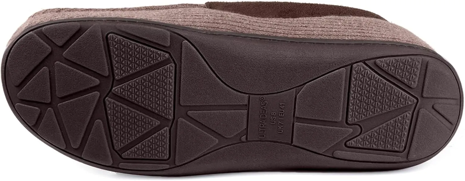 ULTRAIDEAS Men's Carver Slippers Moc Loafer House Shoes Memory Foam