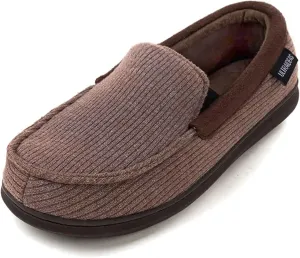 ULTRAIDEAS Men's Carver Slippers Moc Loafer House Shoes Memory Foam