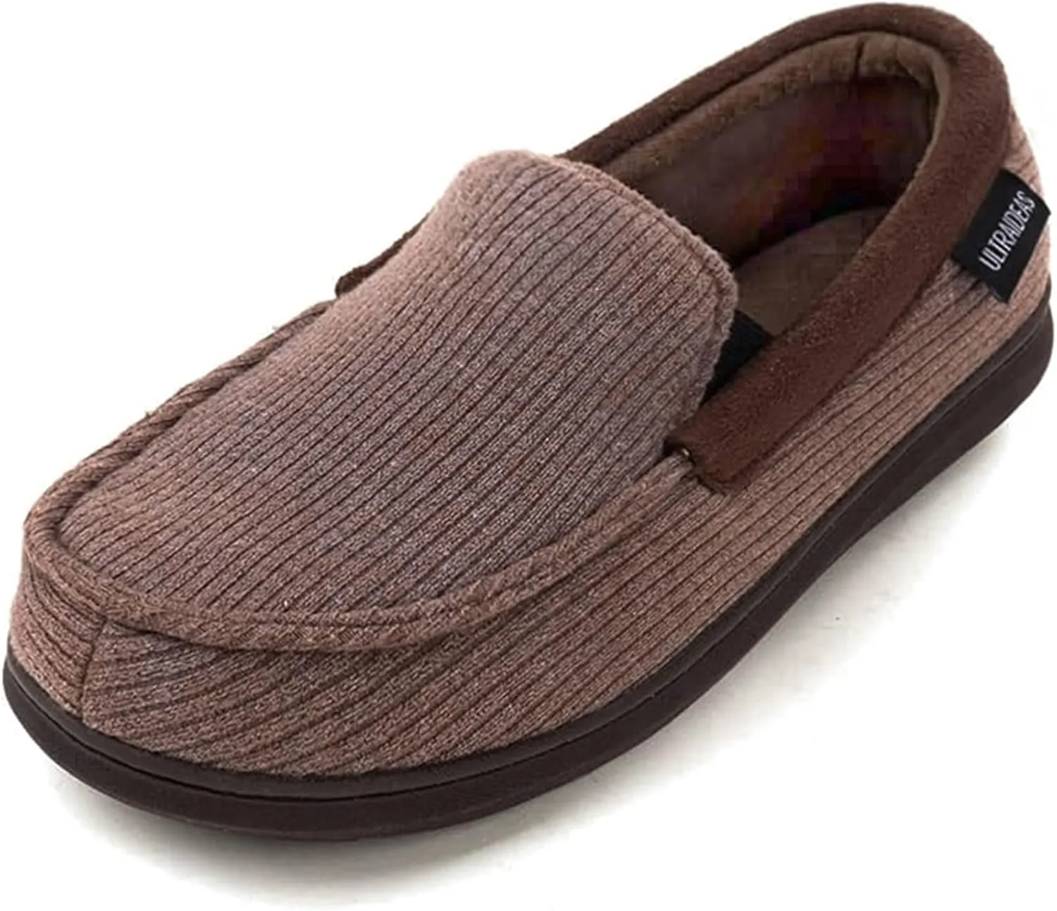 ULTRAIDEAS Men's Carver Slippers Moc Loafer House Shoes Memory Foam