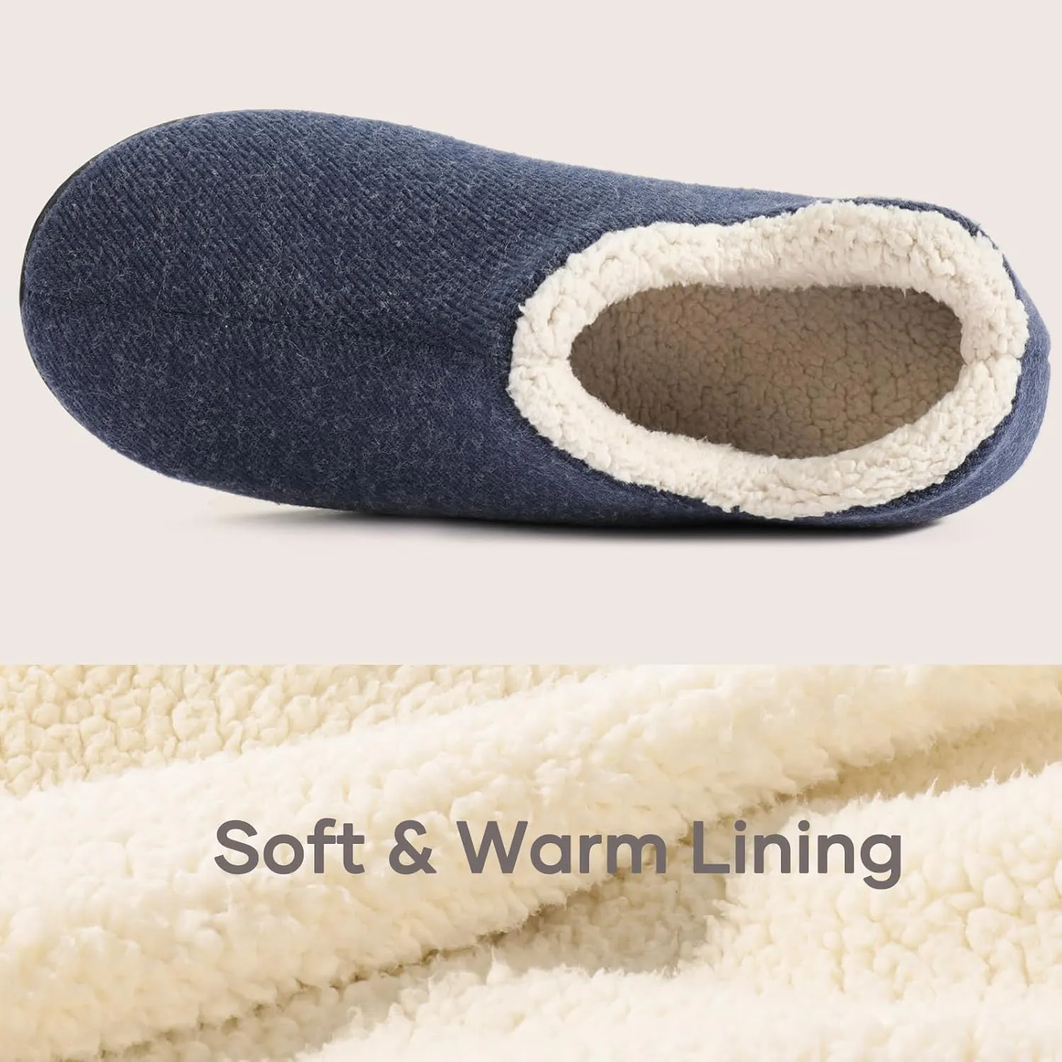 ULTRAIDEAS Women's Indoor Loafer House Slippers with Memory Foam, Ladies Warm Closed Back House Shoes with Non-Slip Outdoor Rubber Sole