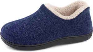 ULTRAIDEAS Women's Indoor Loafer House Slippers with Memory Foam, Ladies Warm Closed Back House Shoes with Non-Slip Outdoor Rubber Sole