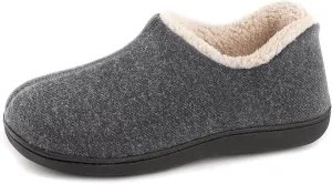 ULTRAIDEAS Women's Indoor Loafer House Slippers with Memory Foam, Ladies Warm Closed Back House Shoes with Non-Slip Outdoor Rubber Sole