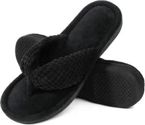 ULTRAIDEAS Women's Popcorn Flip Flop House Slipper with Memory Foam