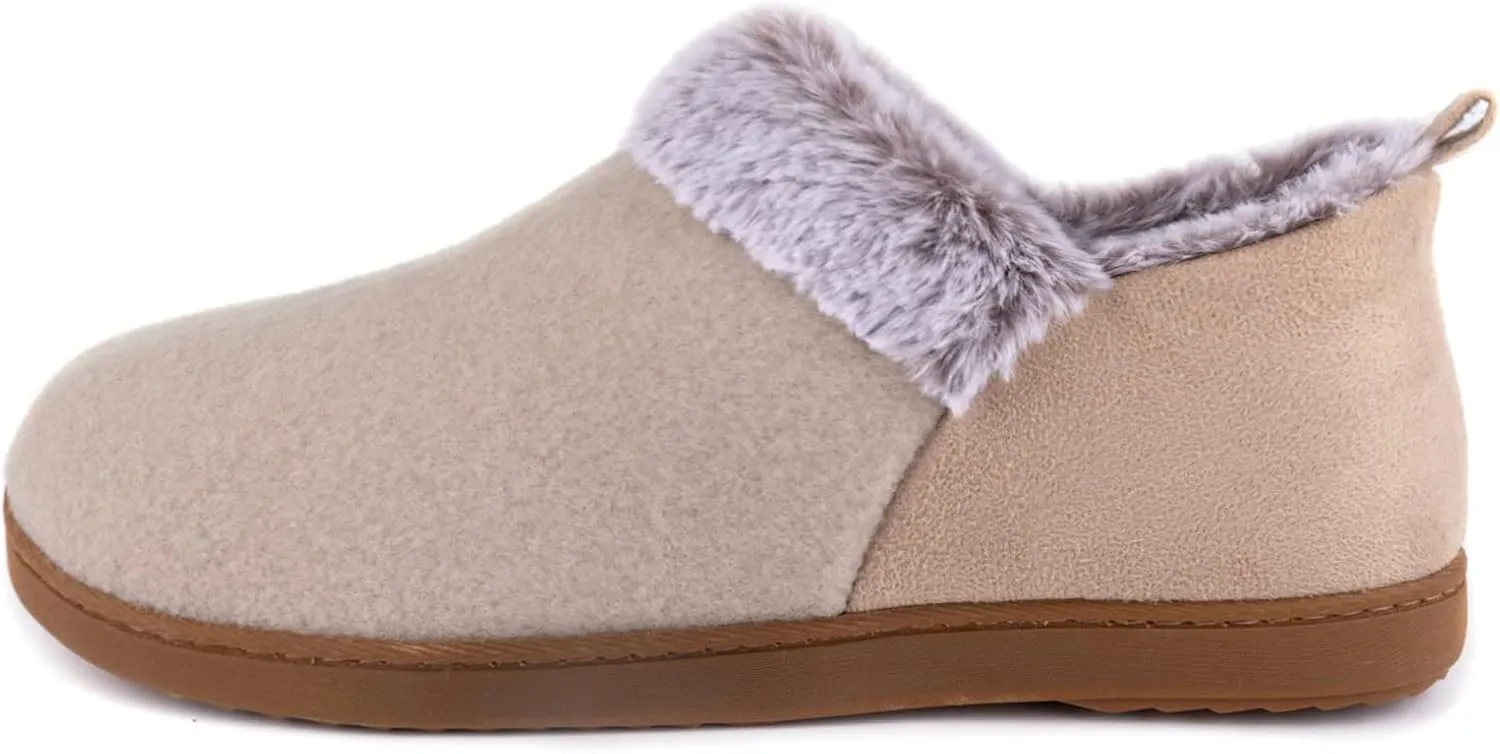 ULTRAIDEAS Women's Warm Slippers with Back, Ladies Slippers for Winter, Cosy Bootie Furry Slipper