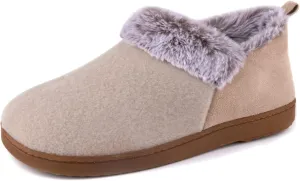 ULTRAIDEAS Women's Warm Slippers with Back, Ladies Slippers for Winter, Cosy Bootie Furry Slipper