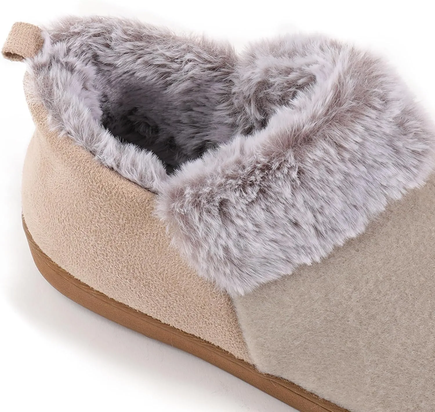 ULTRAIDEAS Women's Warm Slippers with Back, Ladies Slippers for Winter, Cosy Bootie Furry Slipper