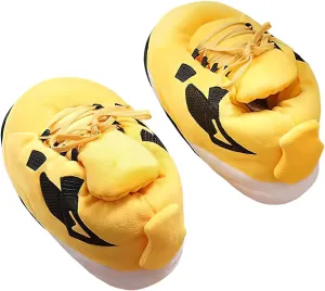 Unisex Cosy Trendy Big Sneaker Slippers Comfy Kicks Non Slip Sole Indoor House Plush Slippers - One Size Fits Most