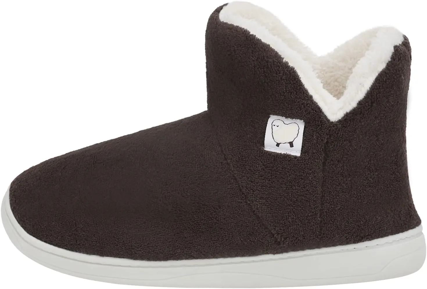 Unisex Winter Plush Slipper Boots Indoor Outdoor Warm Ankle Bootie for Mens Women Thermal Foot Warmer Shoes Cotton Fleece Lining Anti-Slip Sole Booties