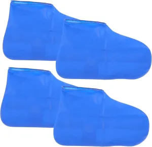 Unomor 2Pairs Reusable Boot Covers Non Slip Protector for Outdoor Sports Tear Material Easy Off Design for Rainy Weather