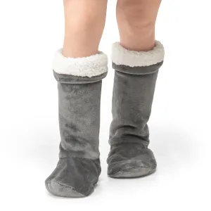 Velosso Grey Oversized Slipper Socks