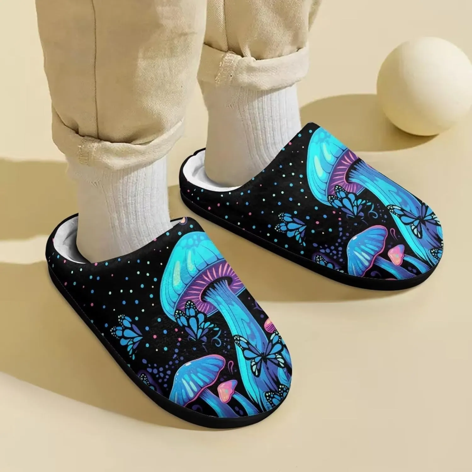 Veniyate House Slippers Cozy Plush Indoor Outdoor House Shoes Bedroom Slippers for Toddler Kid