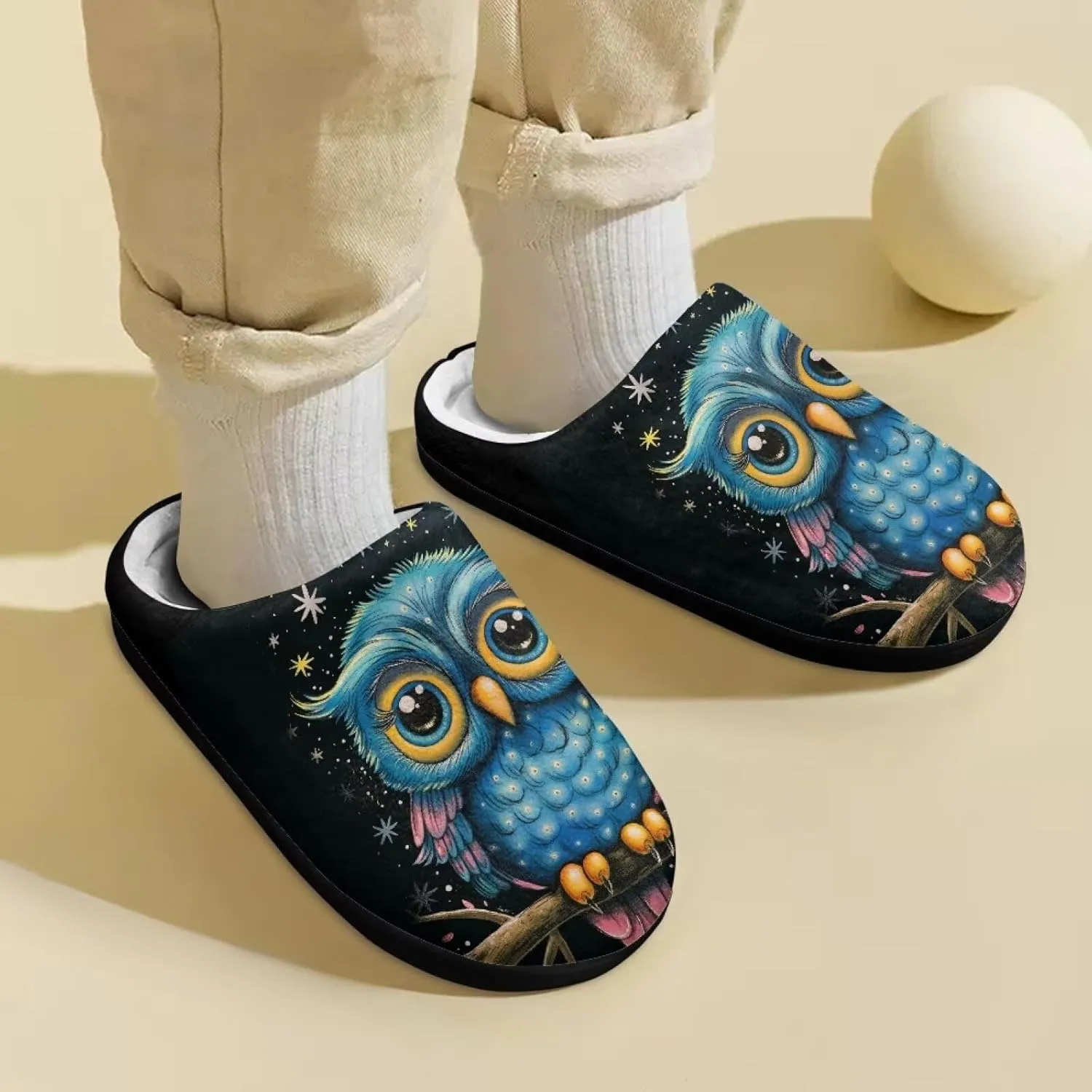 Veniyate Plush Warm Slippers for Girls Boys Kids Toddlers Winter Indoor House Home Shoes